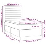 vidaXL Sommier à lattes de lit avec matelas Bleu 100x200 cm Tissu