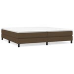 vidaXL Cadre de lit sans matelas marron foncé 200x200 cm tissu