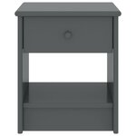 vidaXL Table de chevet Gris foncé 35x30x40 cm Bois de pin massif