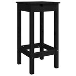 vidaXL Ensemble de bar de jardin 3 Pièces noir bois de pin massif