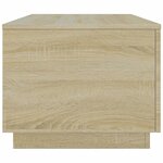 vidaXL Table basse avec lumières LED chêne sonoma 90x50x40 cm