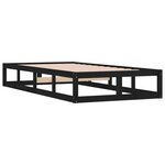 vidaXL Cadre de lit sans matelas noir 90x190 cm bois massif