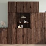 vidaXL Buffet haut chêne marron 80x42 5x249 cm bois d'ingénierie