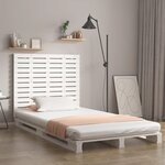 vidaXL Tête de lit murale Blanc 126x3x91 5 cm Bois massif de pin