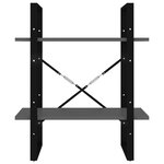 vidaXL Bibliothèque à 2 niveaux Gris 60x30x70 cm bois d'ingénierie