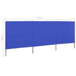 vidaXL Paravent 3 panneaux Tissu 400 x 160 cm Bleu azuré
