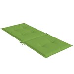 vidaXL Coussins de chaise à dossier haut lot de 4 vert mélangé tissu