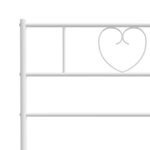 vidaXL Cadre de lit métal sans matelas et tête de lit blanc 140x200 cm