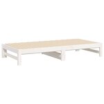 vidaXL Lit coulissant Blanc 2x(90x190) cm Bois de pin massif