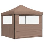 vidaXL Tente de réception pliable escamotable avec 2 parois latérales