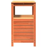 vidaXL Table de rempotage avec étagères marron bois massif de pin