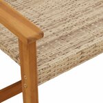 vidaXL Banc de jardin beige 112 cm résine tressée et bois d'acacia