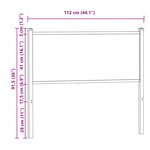 vidaXL Tête de lit chêne fumé 107 cm bois d'ingénierie et acier