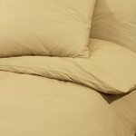 vidaXL Ensemble de housse de couette Taupe 200x200 cm Microfibre