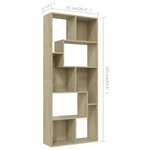 vidaXL Bibliothèque Chêne sonoma 67x24x161 cm Bois d'ingénierie