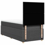 vidaXL Sommier à lattes de lit avec matelas Gris foncé 80x200 cm Tissu