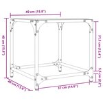 vidaXL Tables basses avec dessus en verre noir 2 Pièces 40x40x40 cm acier