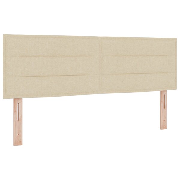 vidaXL Tête de lit Design Lignes Crème 72 cm Tissu