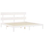 vidaXL Cadre de lit sans matelas blanc bois massif de pin