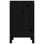 vidaXL Boîte à linge Noir 44x44x76 cm Bois massif de pin