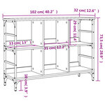vidaXL Buffet chêne fumé 102x32x73 5 cm bois d'ingénierie