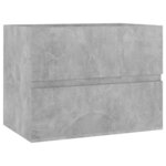 vidaXL Ensemble de meubles de salle de bain Gris béton Aggloméré