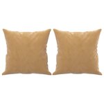 vidaXL Canapé 2 places avec oreillers décoratifs brun 120 cm velours
