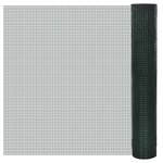 vidaXL Grillage Acier galvanisé et revêtement en PVC 25 x 1 m Vert