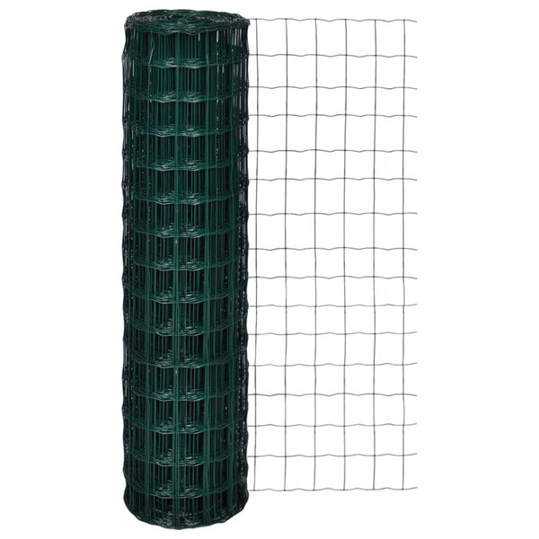 vidaXL Clôture euro Acier 25 x 1 5 m Vert