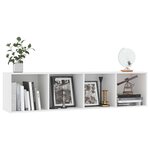 vidaXL Bibliothèque/Meuble TV Blanc 143x30x36 cm
