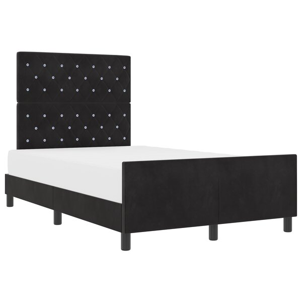 vidaXL Cadre de lit Noir 120x200 cm Velours