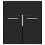 vidaXL Ensemble de meubles de salle de bain Noir Aggloméré