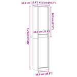 vidaXL Buffet haut LED chêne fumé 41 5x32 5x200 cm bois d’ingénierie