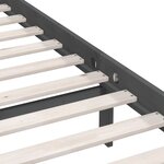 vidaXL Cadre de lit sans matelas gris bois de pin massif