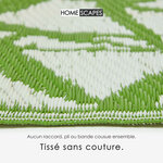 Tapis extérieur terrasse réversible - Tapis de jardin imperméable et résistant UV - Zena - Vert - 120x180 cm - HOMESCAPES
