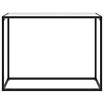 vidaXL Table console Blanc 100x35x75 cm Verre trempé