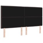 vidaXL Headboard LED Design Lignes Marron Foncé 180 cm Tissu