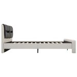 vidaXL Cadre de lit avec LED Blanc et noir Similicuir 180x200 cm