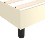 vidaXL Sommier à ressorts de lit Crème 120x200 cm Similicuir