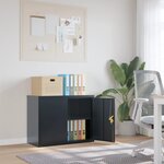 vidaXL Classeur anthracite 90x40x70 cm acier