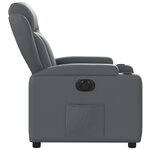 vidaXL Fauteuil inclinable électrique Gris Similicuir