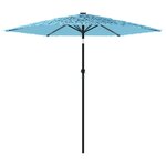vidaXL Parasol de jardin avec mât en acier bleu 223x223x213 cm