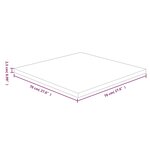 vidaXL Dessus de table carré Marron clair70x70x2 5cm Bois chêne traité