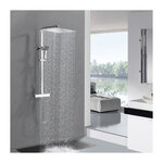Colonne de douche OCEANIC - Mitigeur thermostatique - Pomme haute carrée 40x40 cm - Chrome