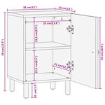 vidaXL Armoire de salle de bain 38x33x58 cm bois massif de manguier