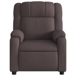 vidaXL Fauteuil de massage inclinable Marron foncé Tissu