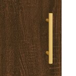 vidaXL Buffet haut Chêne marron 69 5x34x180 cm Bois d'ingénierie