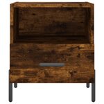 vidaXL Tables de chevet 2Pièces chêne fumé 40x35x47 5cm bois d’ingénierie