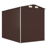 vidaXL Abri de jardin Marron foncé 192x274x223 cm Acier galvanisé