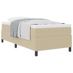 vidaXL Lit avec sommier avec matelas vert clair gris 90x200 cm en tissu en velours côtelé